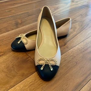 Michael Kors Posey Chain Bow Ballet Flat